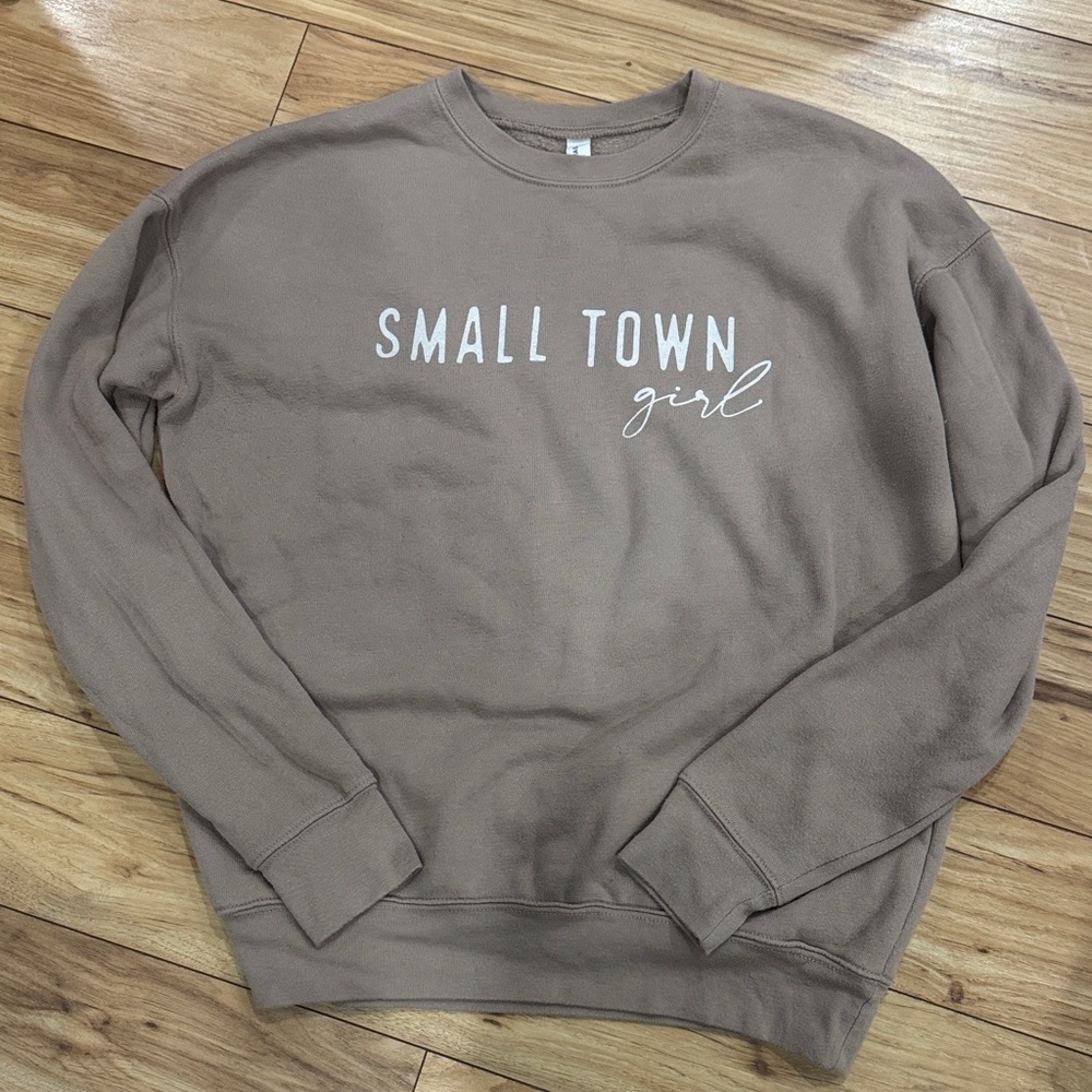 Small Town Girl Brown Crewneck